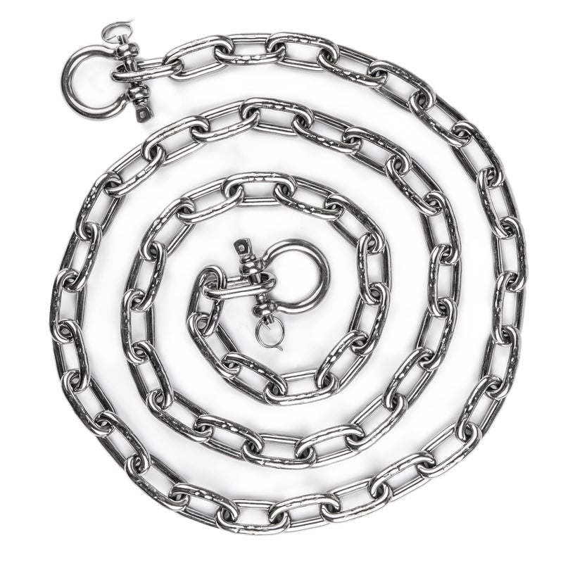 HarborCraft Stainless Anchor Chain with Advanced Lock Ring Shackles Avaiable in 4 Sizes. - Image 2